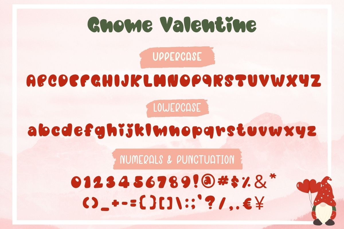 Gnome Valentine Font, a Symbol Font by AnningArts (Photo 5 of 5)
