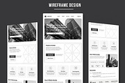Architecture Wireframe Landing Page, a Wireframe Template by MightyDesign (Thumbnail 1 of 8)