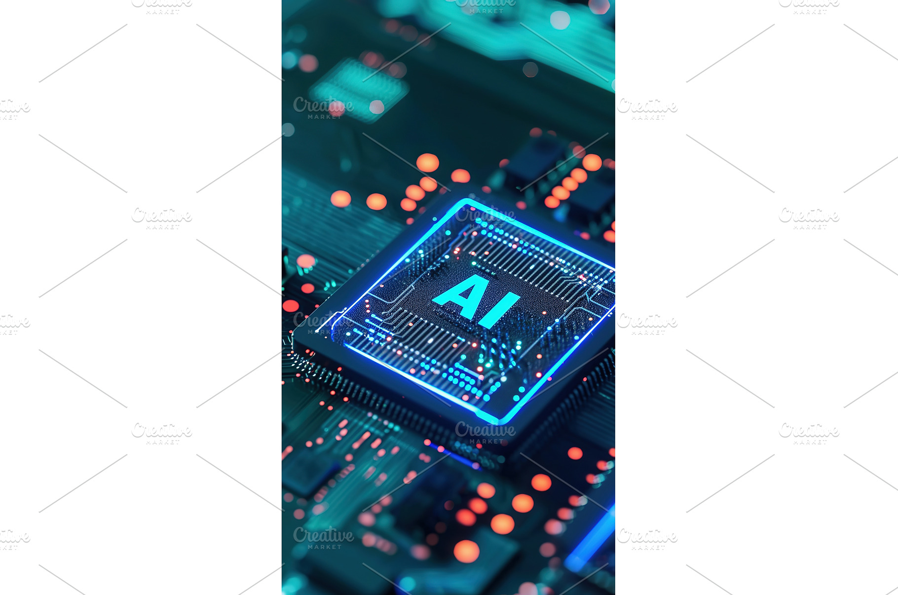 Artificial intelligence microchip, a Technology Photo by Lermont51