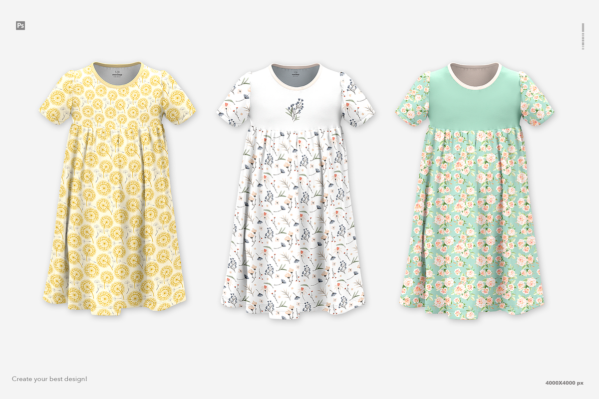 Kids dress mockup, a Bottom Mockup by Irena Matiash shop (Photo 4 of 4)
