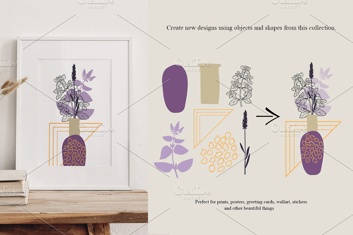 Herbs of Provence Collages & Vectors, a Healthcare Illustration by Yevheniia (Photo 11 of 12)