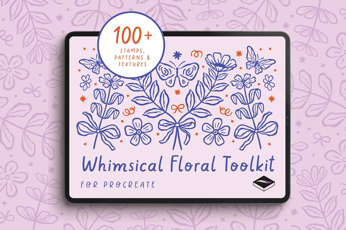Whimsical Floral Procreate Toolkit, a Brush Add-On by Pencil Twist (Photo 1 of 11)
