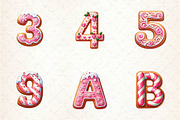Pink Christmas Gingerbread Alphabet, an Illustration by CreationArt (Thumbnail 3 of 7)