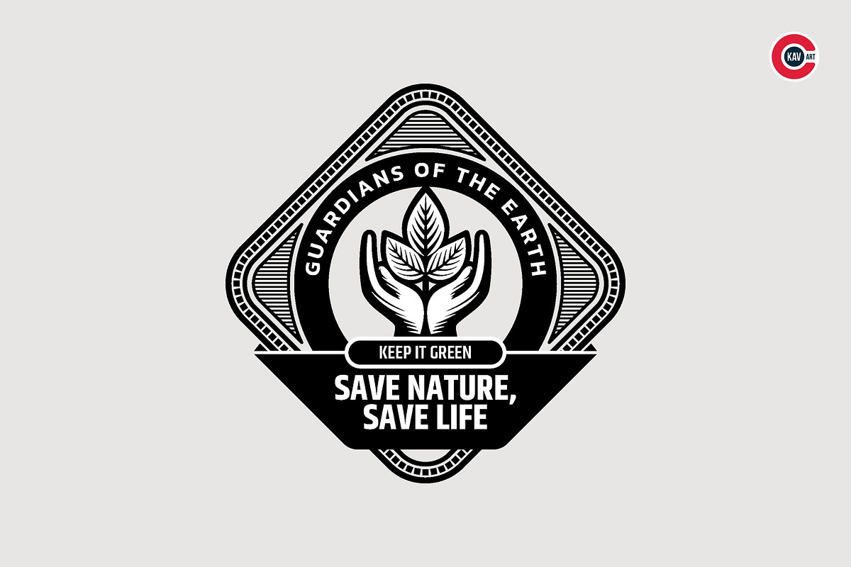Badge or Emblem Logo for Save Nature, a Branding & Logo Template by C-Kav (Photo 5 of 5)