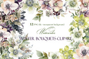 Christmas & Winter Floral collection, a Decorative Illustration by ElenazlataArt (Thumbnail 1 of 4)