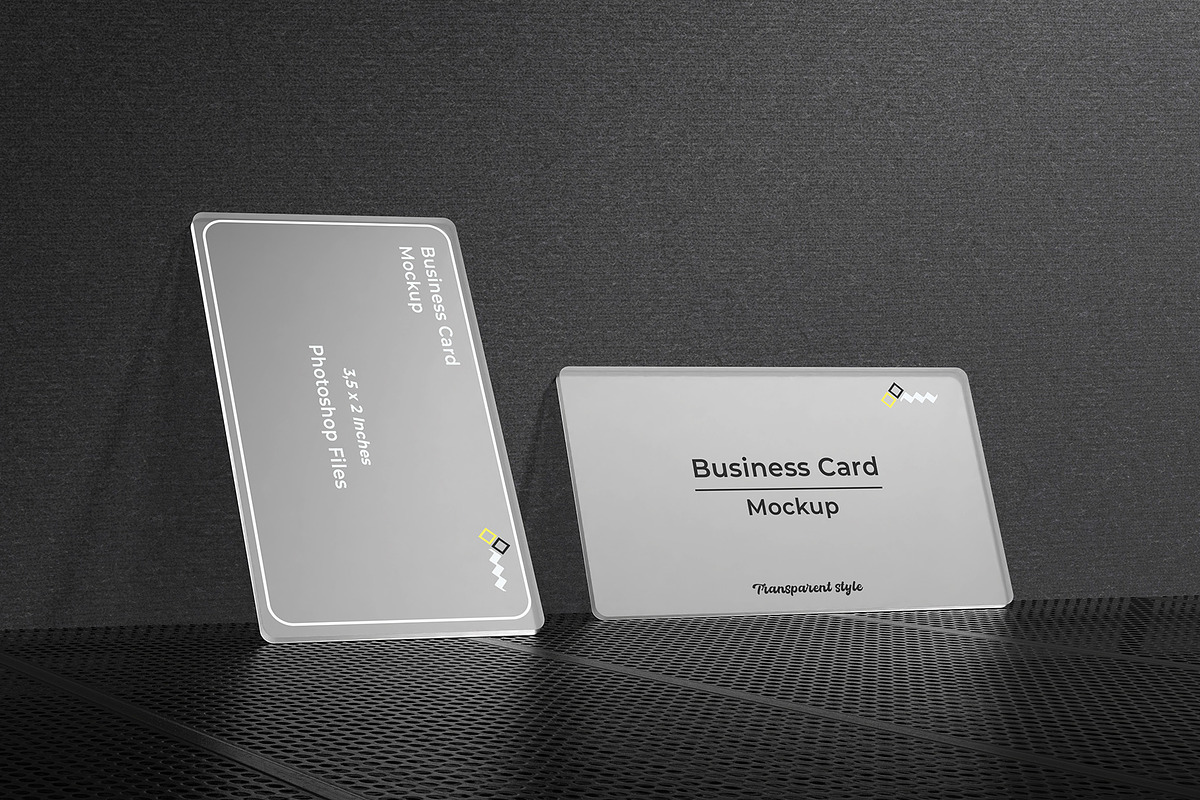 Transparent Business Card Mockup, an Advertising Mockup by Graphicbars (Photo 3 of 13)