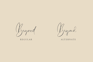 Beyond - Signature Font