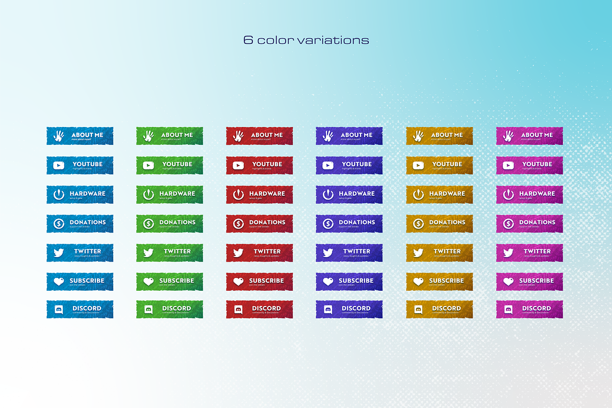 Pre-Made Twitch Panels, a Social Media Template by Cosmontium (Photo 2 of 3)