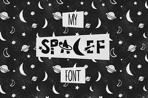 Spacef Font + Bonus: Font & Patterns, a Font by anvinoart
