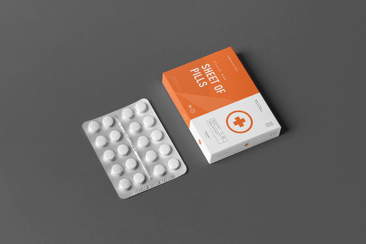Pills Box Mock-up 2, a Packaging Mockup by Yogurt86 (Photo 7 of 9)