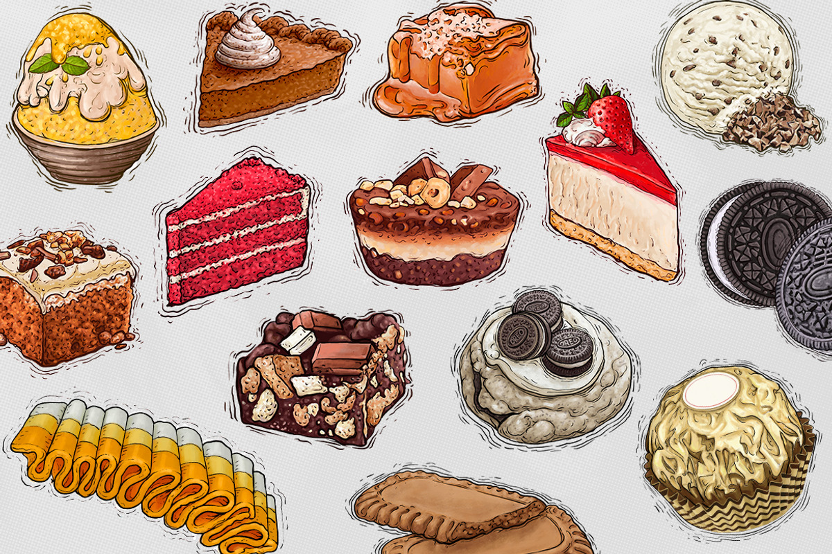 Cakes Watercolor Illustration, an Object Graphic by RMPL.std (Photo 2 of 4)