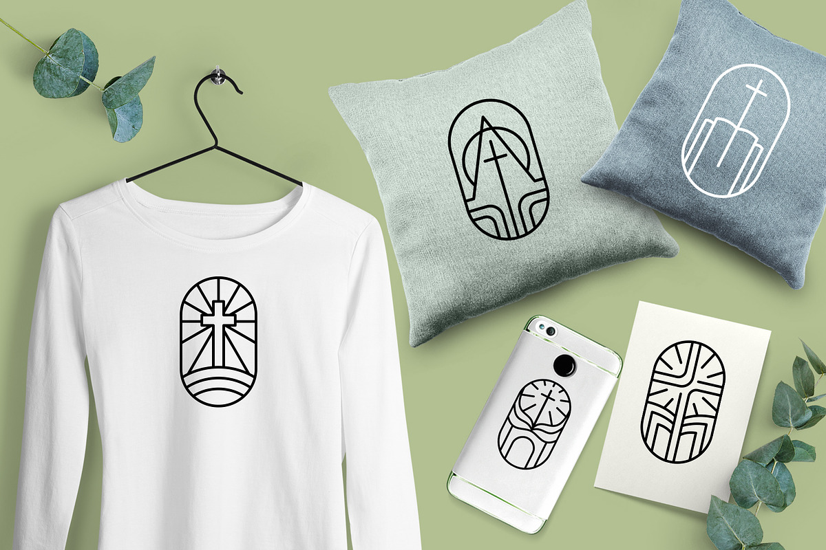 Christian Church Logos Vector SVG, an Object Graphic by Happy Letters (Photo 3 of 8)