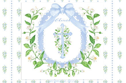 Cherish Watercolor Baptism Baby, a Graphic by LABFcreations
