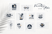 Vacation Time. 50 Logos & Badges, an Illustration by Cosmic Store (Thumbnail 9 of 11)