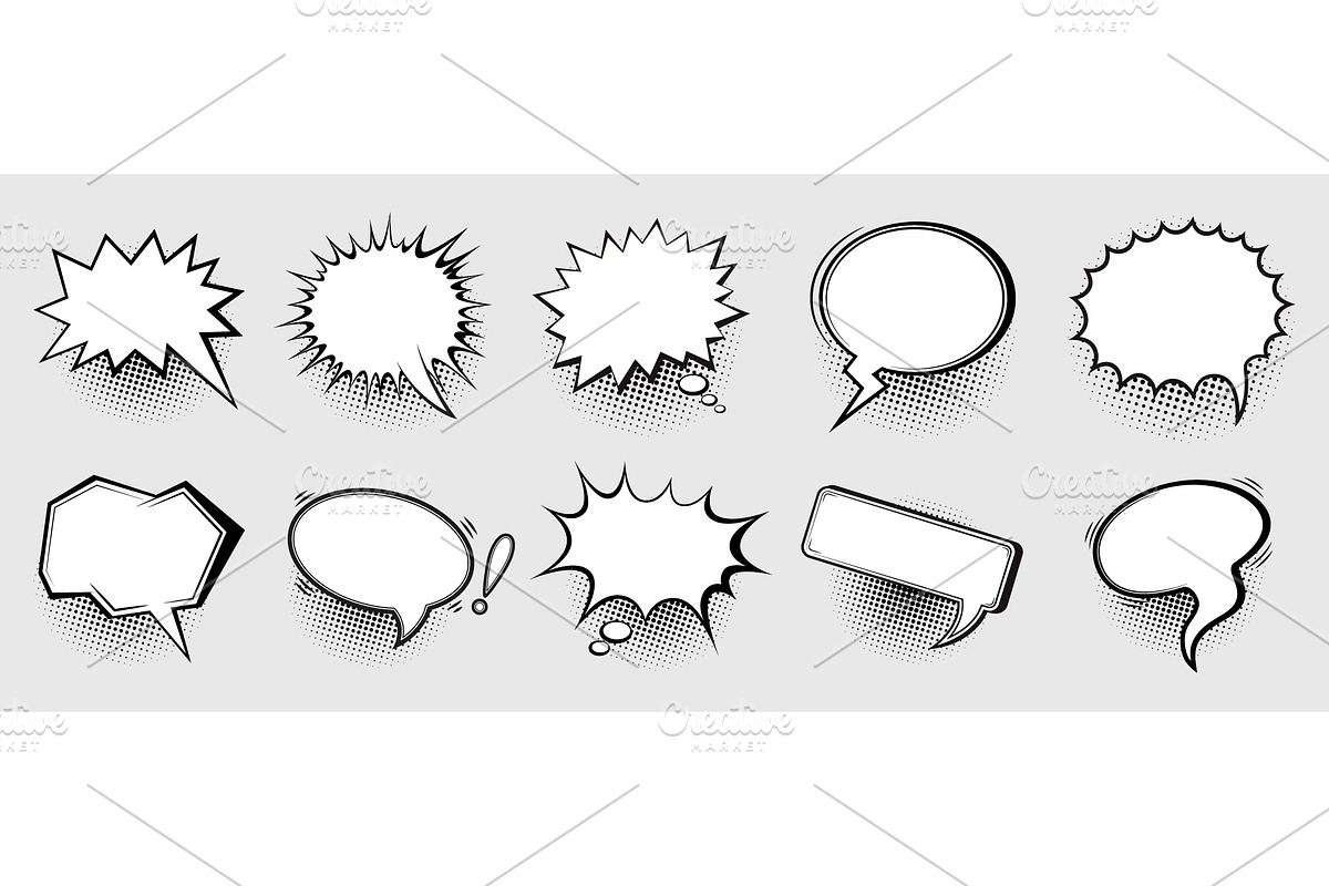 Set of speech bubbles, a Decorative Illustration by Yayasya (Photo 1 of 3)