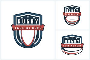 Rugby logo sport design template, a Branding & Logo Template by jundio studio