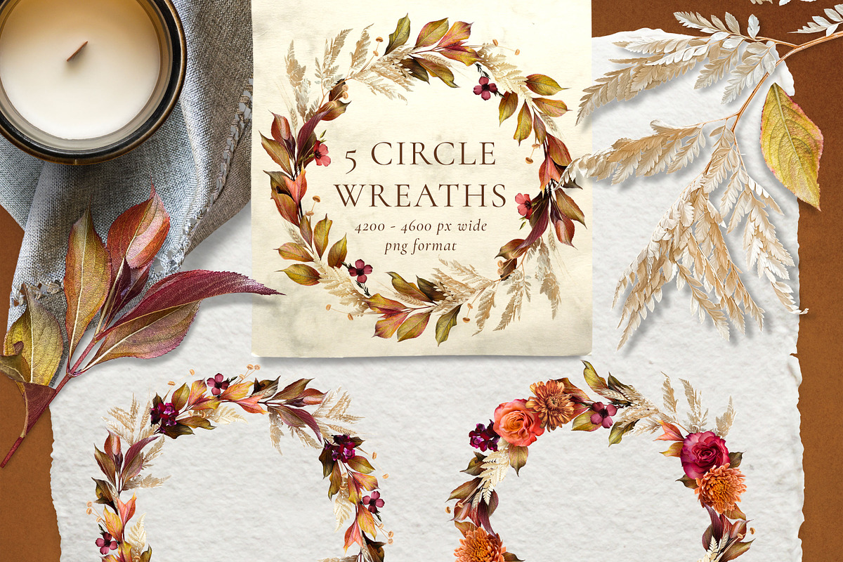 Autumn Cider Floral Clip Art, an Object Graphic by Eclectic Anthology (Photo 2 of 13)