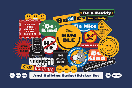 Anti Bullying Badge Sticker