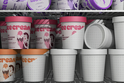 Ice Cream Cup Packaging Mockup, a Cups & Container Mockup by graphicsauce (Thumbnail 2 of 4)