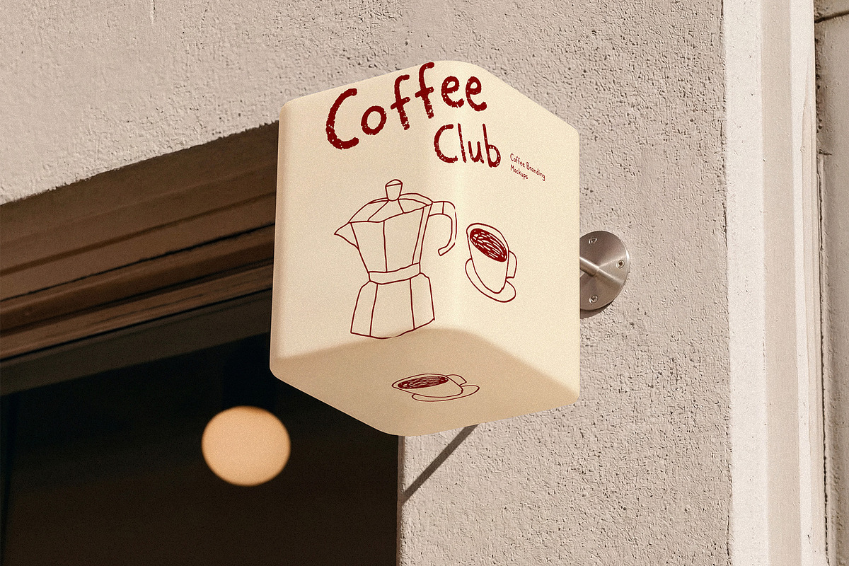 Cube Wall Sign Mockup, an Advertising Mockup by nkate (Photo 1 of 6)