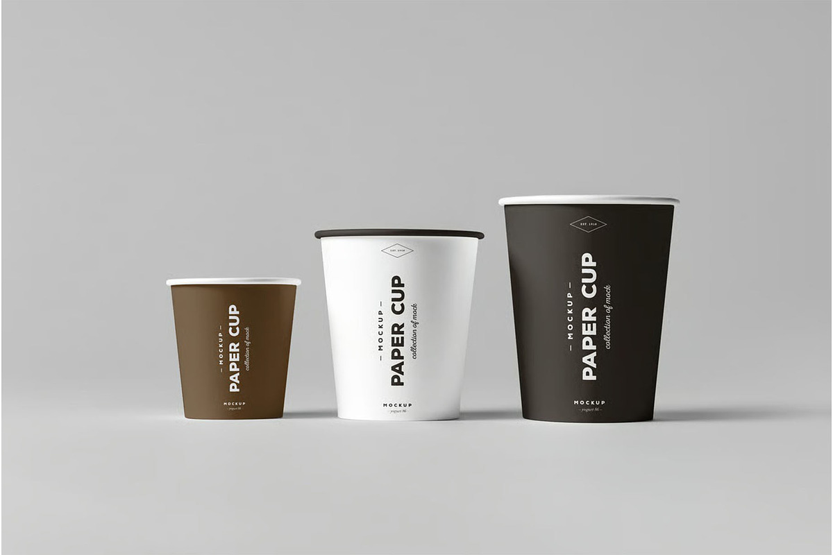 Paper Cups Mock-up, a Product Mockup by zippypixelstudio (Photo 5 of 9)