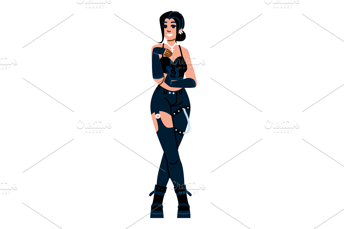 Young stylish woman wearing, a Person Illustration by pikepicture