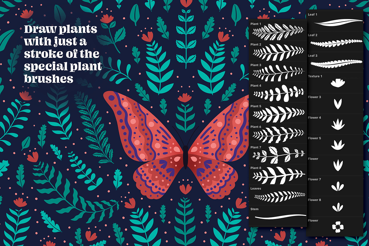 Butterfly Creator for Procreate, a Brush Add-On by Pencil Twist (Photo 7 of 10)