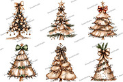 Christmas Trees Bow Clipart, an Illustration by DreamArtGraphic (Thumbnail 4 of 5)