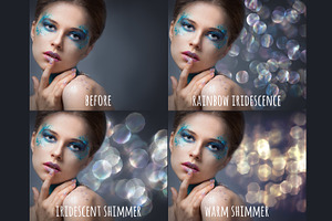 Iridescent Bokeh Photoshop Overlays