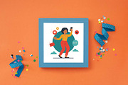 12 Happy Man Woman in Digital World, a Person Illustration by jongcreative (Thumbnail 7 of 7)