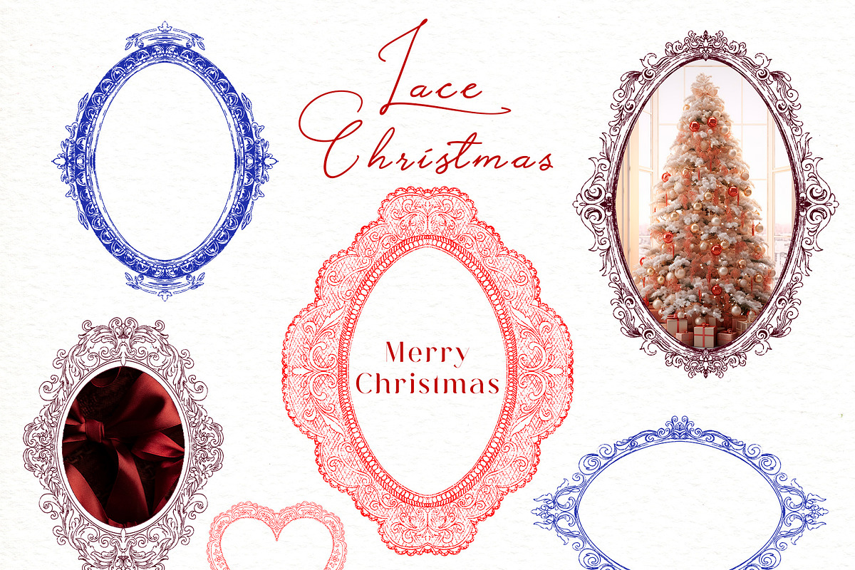 Lace Christmas. Hand draw graphic, an Object Graphic by ma_i_vi (Photo 3 of 9)