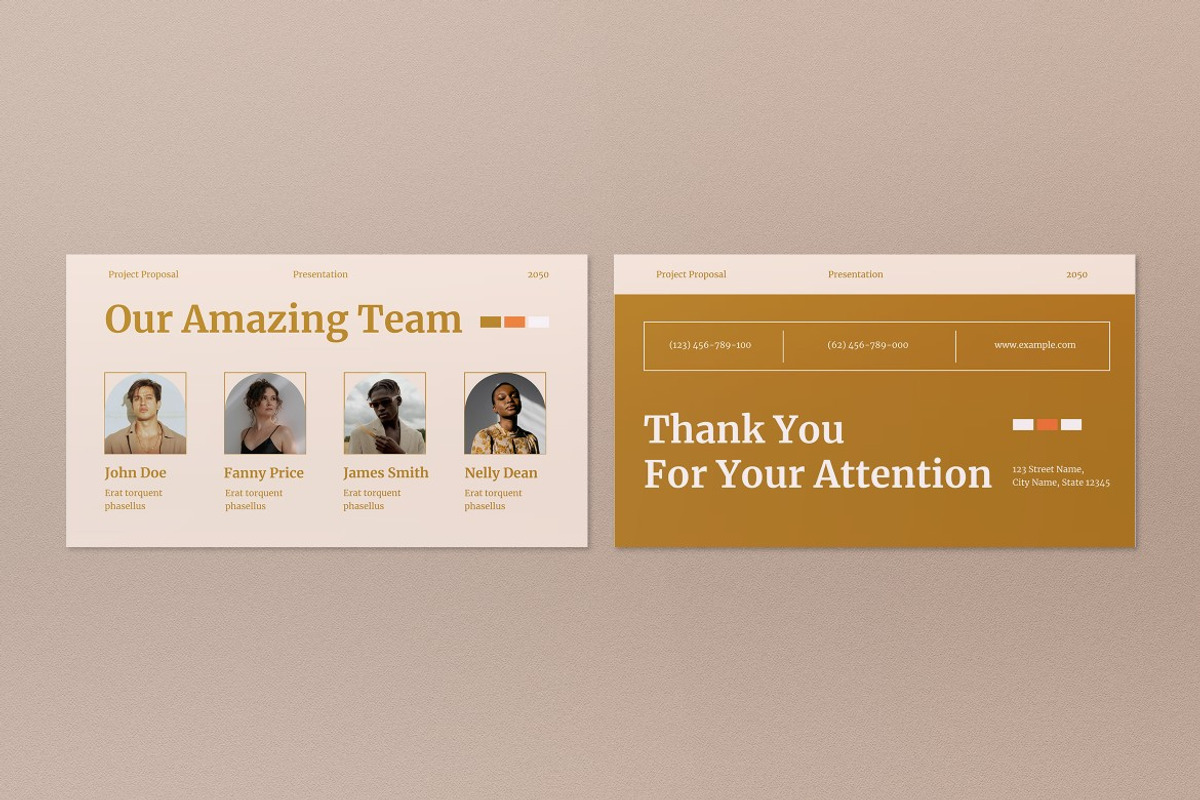 Brown Project Proposal PPT, a Presentation Template by graphicook (Photo 4 of 4)