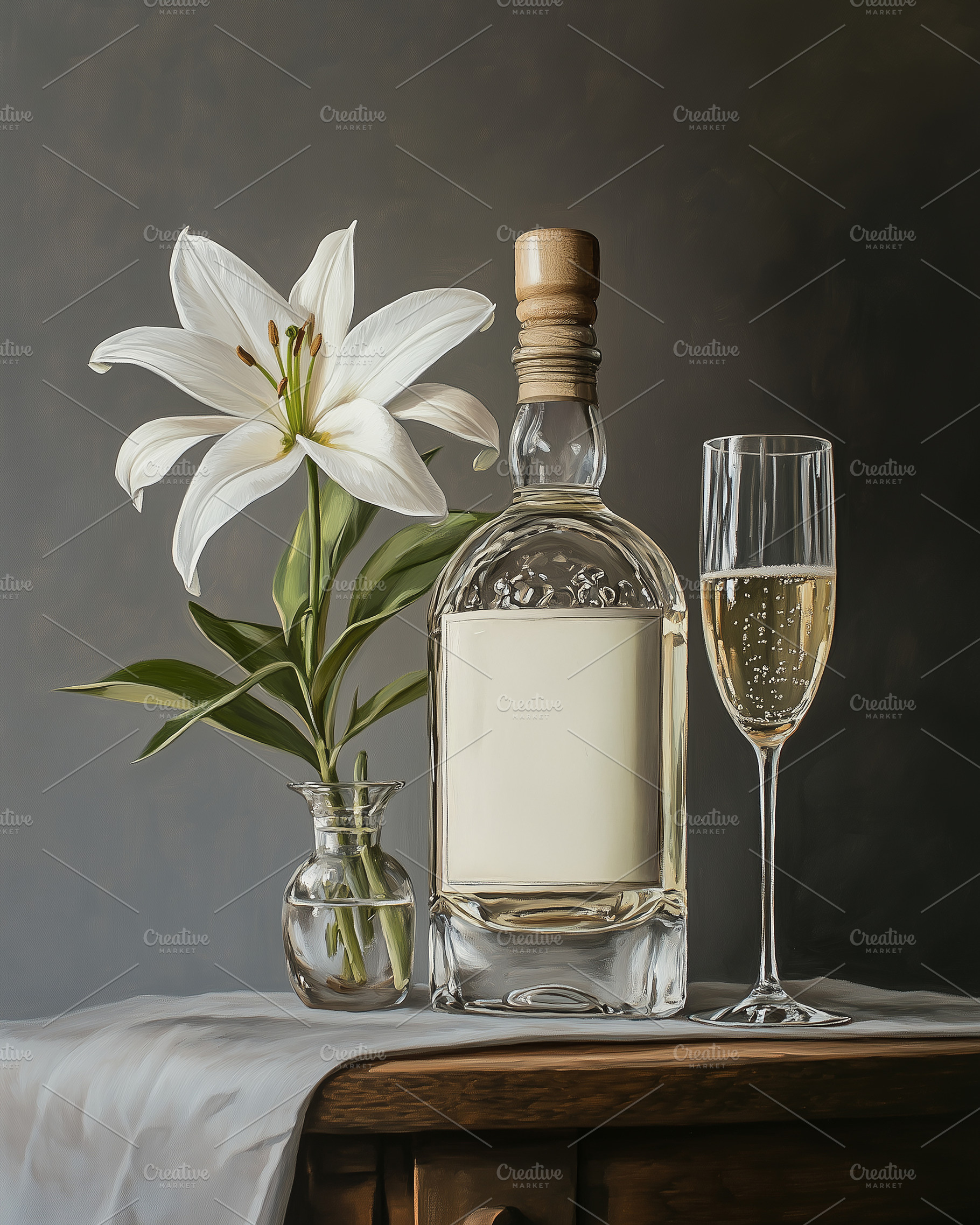 A gin bottle with space, a Food & Drink Photo by Imaginarium