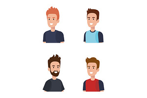 Young Men Avatars Characters