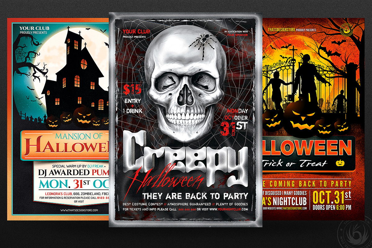 Halloween Flyer Bundle V7, a Flyer Template by ThatsDesignArt (Photo 7 of 7)