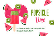 Popsicle vector clipart, an Illustration by Iryna Mel (Thumbnail 1 of 10)