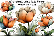 Whimsical Spring Tulip Flower Clipar, an Illustration by Daily.Designs (Thumbnail 1 of 8)
