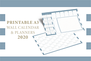 Printable A3-Wall Calendar&Planners, a Stationery Template by Suphansa (Thumbnail 1 of 5)