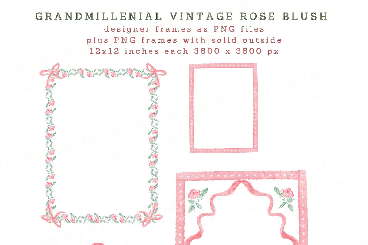 Vintage Grandmillenial Rose Blush, a Seasonal Illustration by Essem Creatives (Photo 6 of 9)
