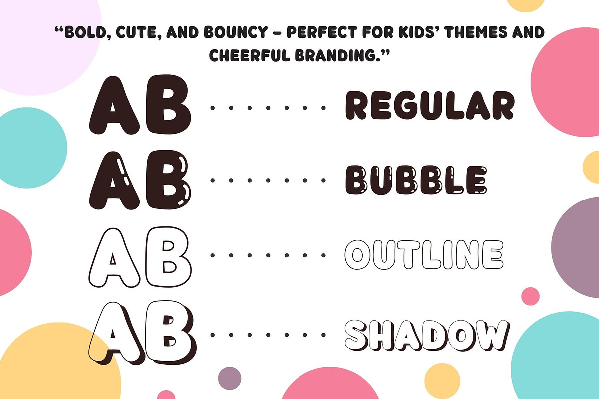 Fox Chubby : 4 Font Styles, a Handwritten Font by Fox7 By Rattana (Photo 2 of 13)