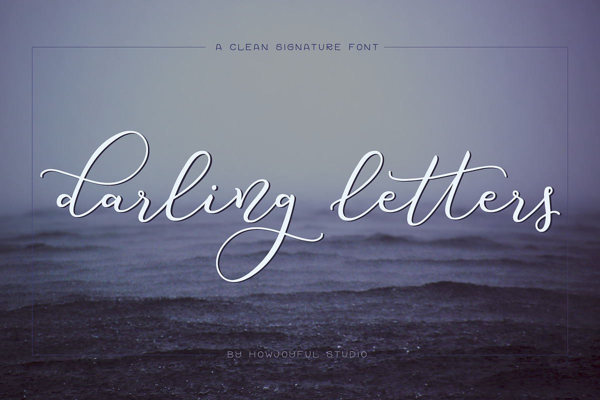 Darling letters font, a Script Font by HowJoyful