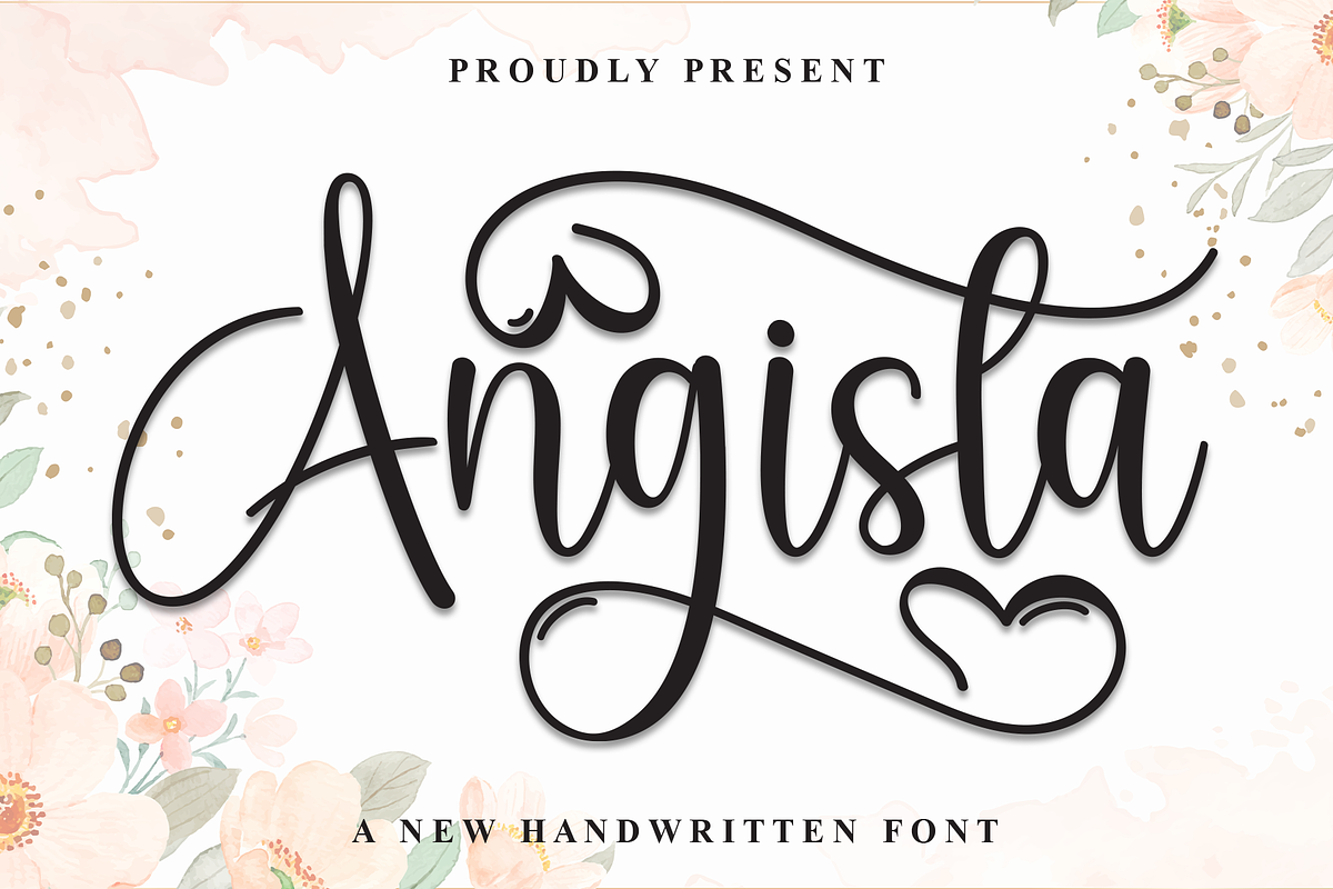 Angista | Script Font, a Handwritten Font by Scratchones (Photo 1 of 9)