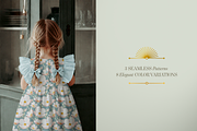 Château Rose Watercolor Patterns, a Pattern Graphic by Deveze Art & Co (Thumbnail 7 of 10)
