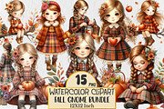 Fall Gnome Clipart Bundle, a Seasonal Illustration by Rose Art (Thumbnail 1 of 3)