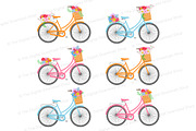 Floral Bicycle Clipart, an Illustration by The Digital Download Shop (Thumbnail 2 of 3)
