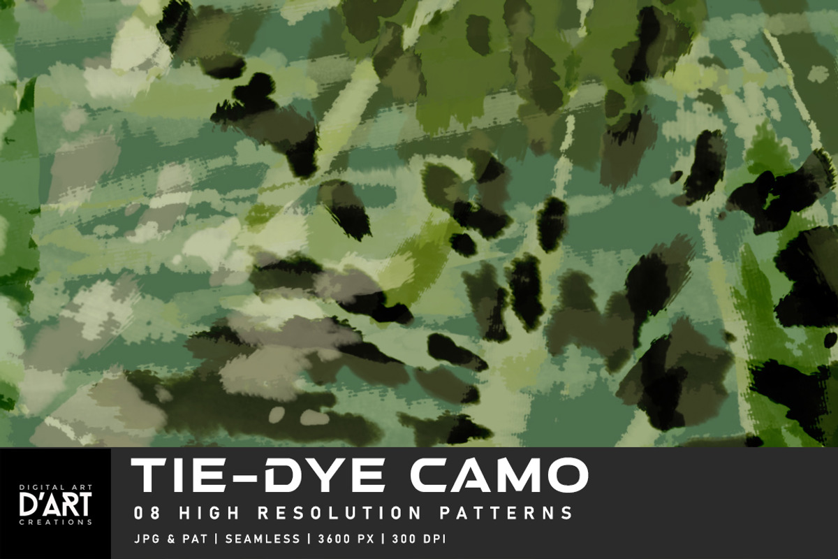 Tie-Dye Camo, a Pattern Graphic by Digital Art Creations (Photo 1 of 7)