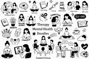 Mental Health & Therapy Doodle Illus, a Person Illustration by PassionPNGcreation (Thumbnail 1 of 5)