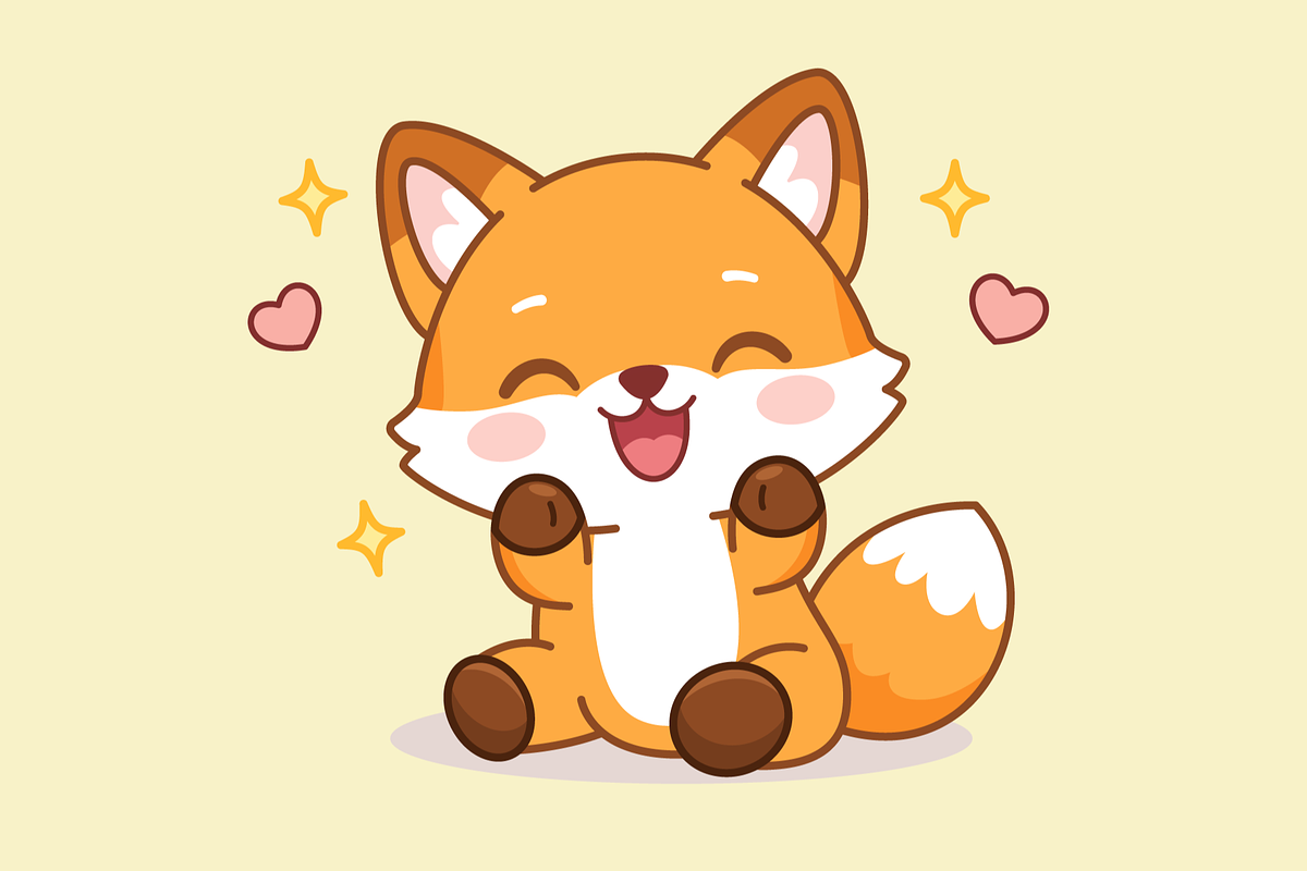 Fox Chibi Happy, an Animal Illustration by Artpon Illustration (Photo 1 of 3)