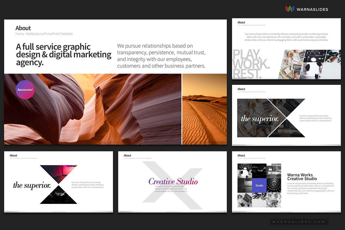 Company Profile PowerPoint Templates, a Presentation Template by Warna Works (Photo 25 of 36)