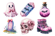 Pink Pastel Goth Halloween, an Illustration by Daily.Designs (Thumbnail 3 of 4)